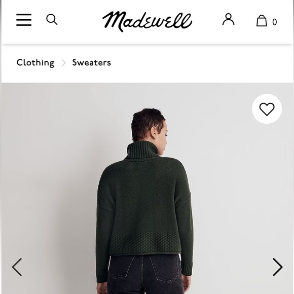 Madewell Green Sadler Turtleneck Sweater - Picture 5 of 9